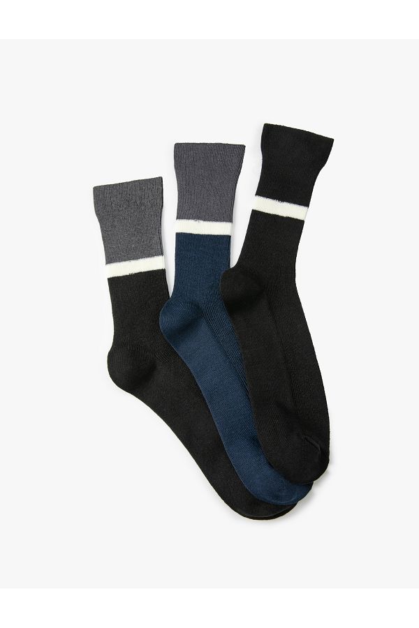 Koton-Set of 3 Socks with Geometric Pattern 1