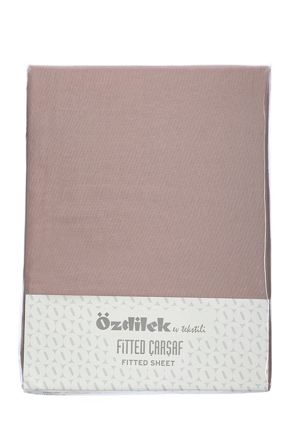 Özdilek-Brown Fitted Elastic Fabric Sheet Bed Sheet with Pillowcases 1
