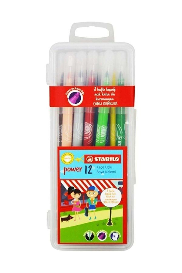 Stabilo-12 Colors Power Felt Tip Pen 1