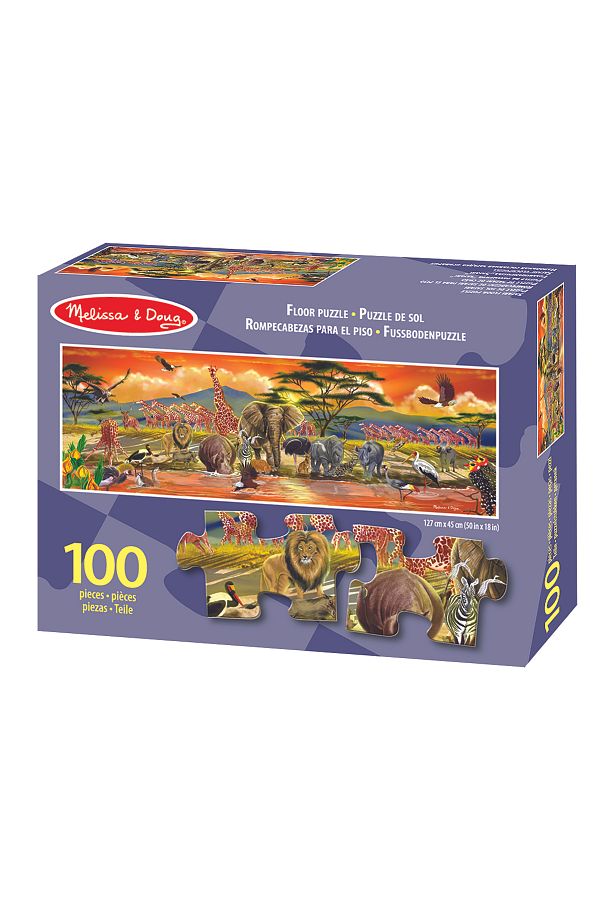 Melissa & Doug-Melissa And Doug Giant Floor Puzzle - Safari (100 Pieces) 1