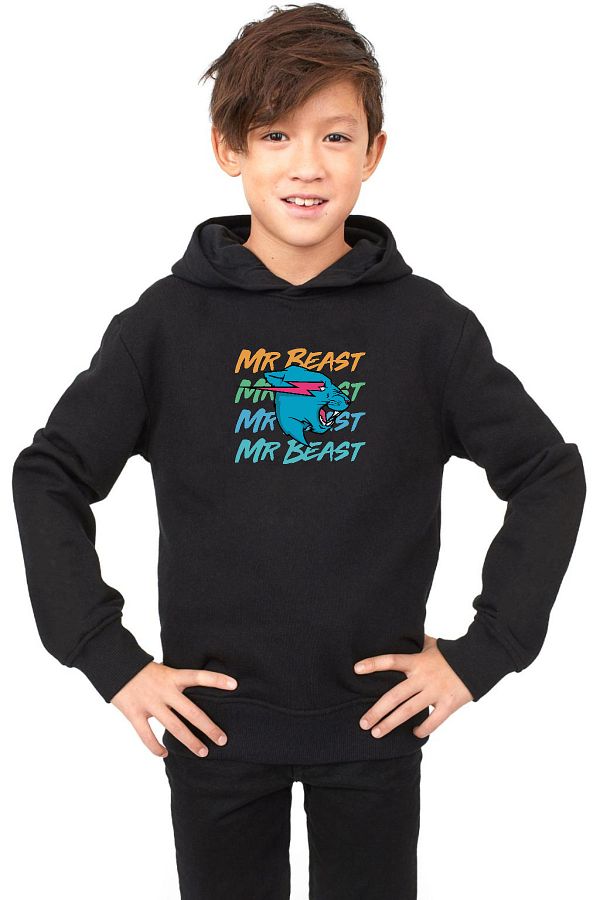 Mr beast black hoodie new arrivals