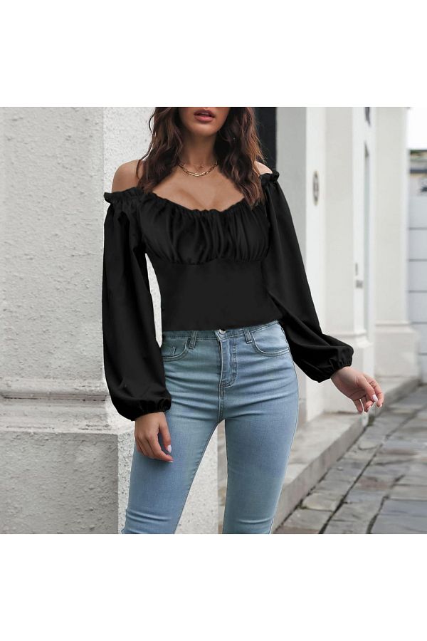 Ruffle chest blouse new arrivals