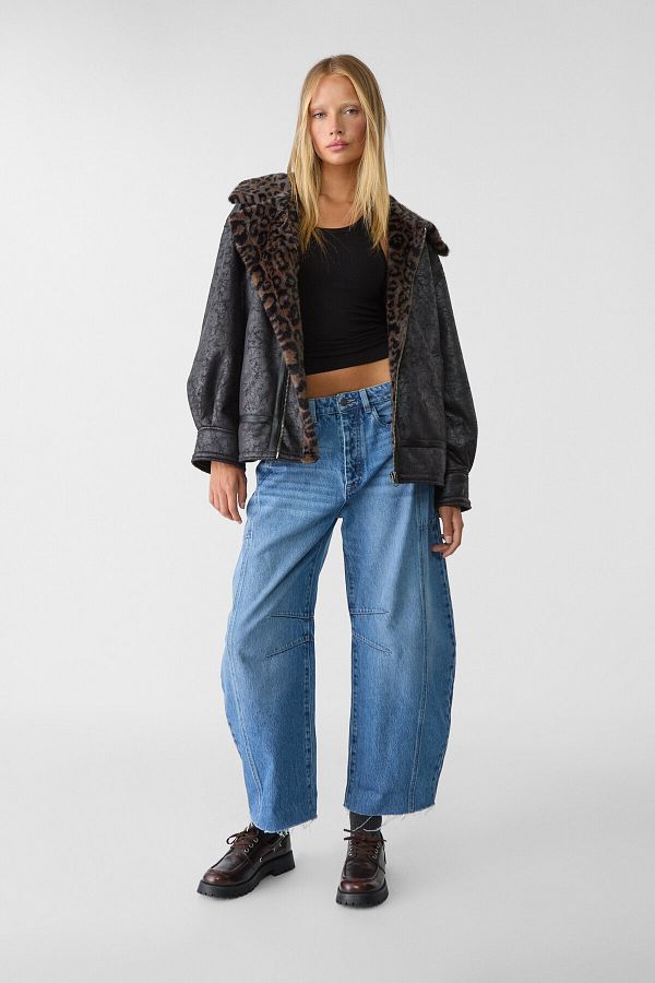 Stradivarius leopard coat sales