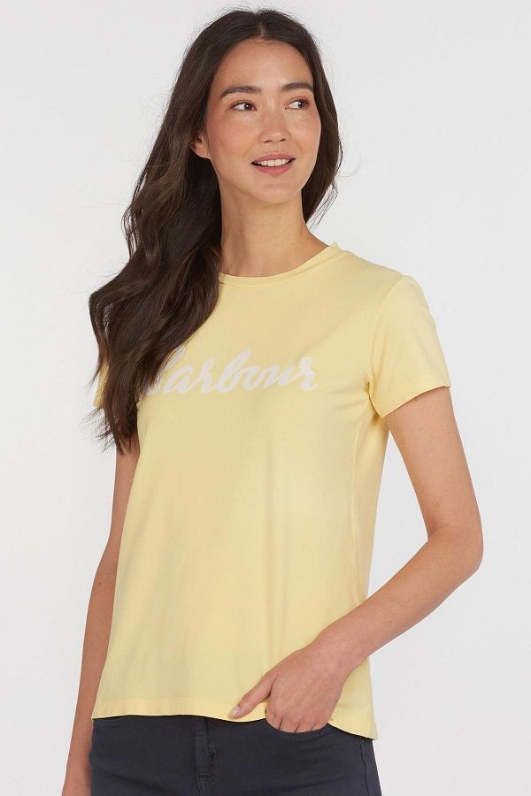 Barbour Rebecca T shirt Ye14 Yellow Haze Trendyol