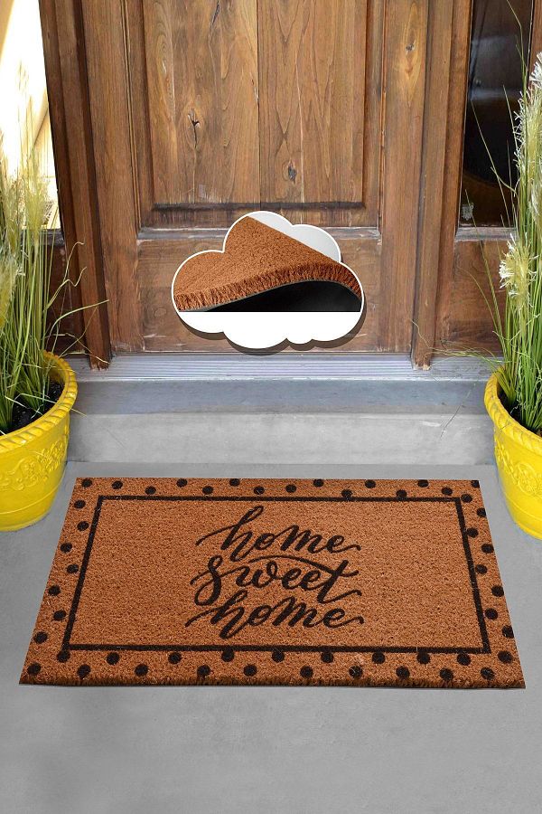 Chilai Home-COCO FRAME POINT Natural Koko Mat, Bristle Door Mat 1