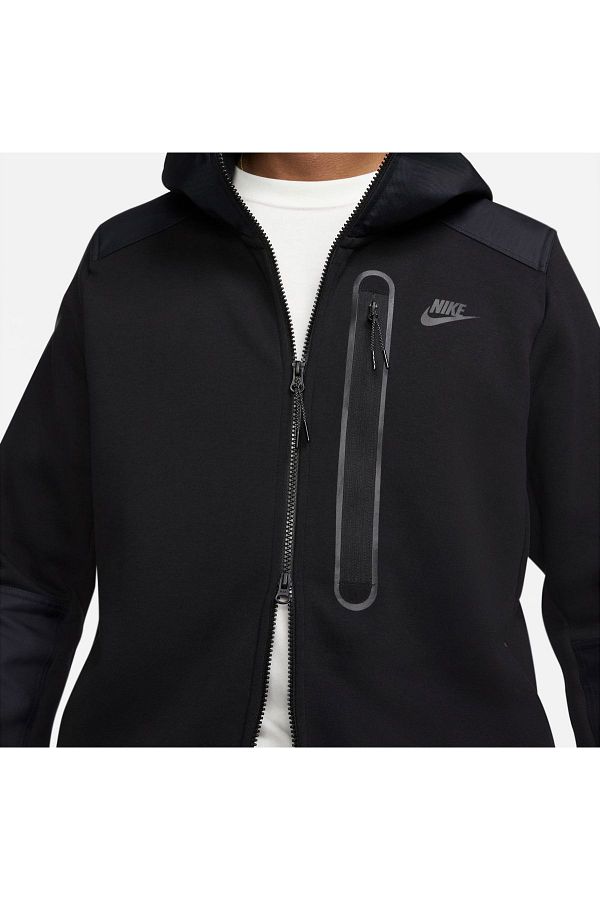 Nike Sportswear Tech Fleece Overlay Detail Full Zip Hoodie Men s Sweatshirt Trendyol