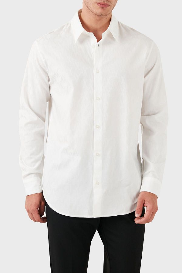 Armani Exchange-Мъжка памучна риза с нормална кройка - 6DZCL1 ZN5XZ 1116 1