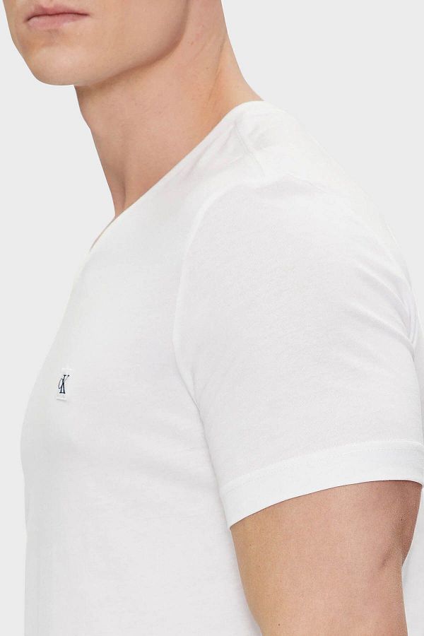 Calvin Klein Cotton Slim Fit V Neck T Shirt J30J325212YAF Men s T SHIRT Trendyol