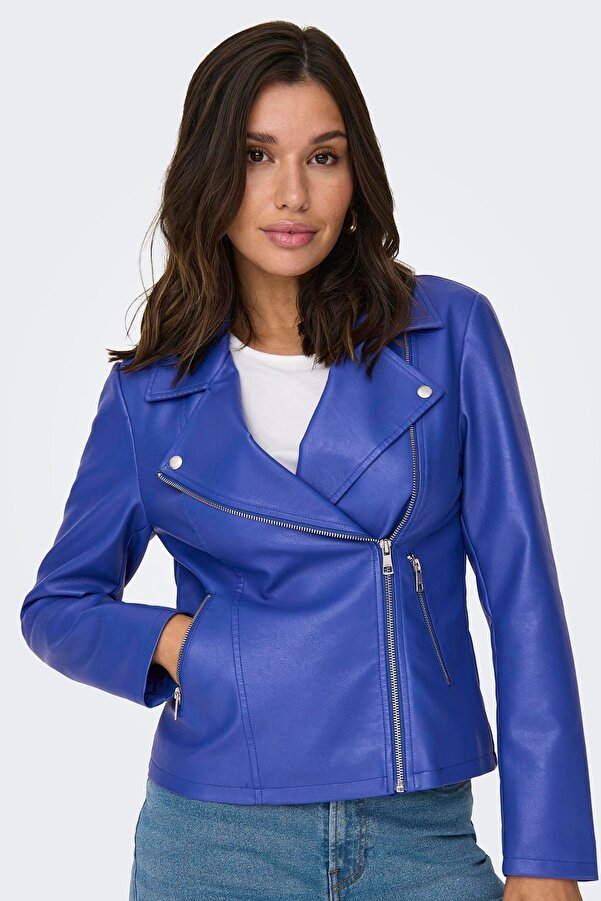 Giacca In Ecopelle Donna - Stile Biker Slim Fit, Elegante E Moderna