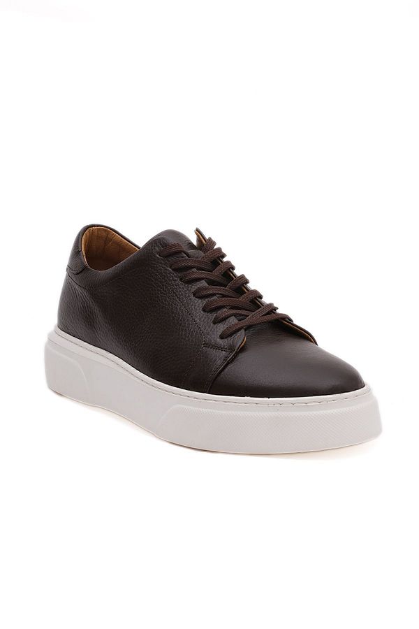 Morven-Pantofi sport maro sezonieri casual din piele pentru bărbați 1