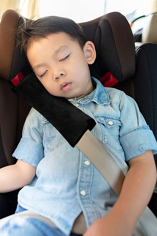 Bundeba-Seat Belt Sleeping Pad Black Vehicle Car Pillow Auto Seat Belt Pad Child Vehicle Pillow 1