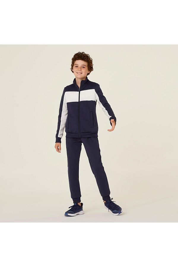 Decathlon Domyos Child Navy Blue White Tracksuit Set S500 Trendyol