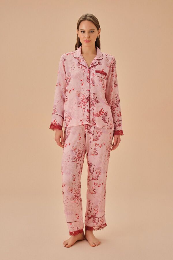 Suwen Layla Shirt Collar Pajama Set