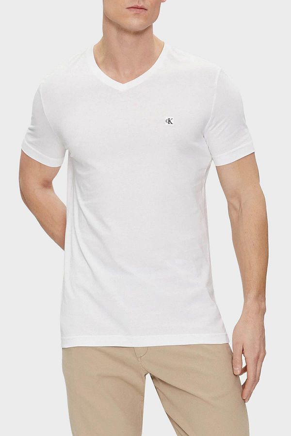 Calvin klein v neck t shirts slim fit top