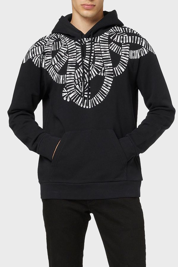 Marcelo Burlon Cotton Relaxed Fit Hooded Sweat Men s SWEAT CMBB007F22FLE0041001 Trendyol