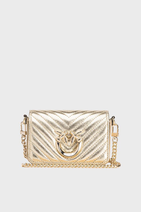 PİNKO-Pinko Ledertasche mit Kettenriemen – A1JE ZZLB 1