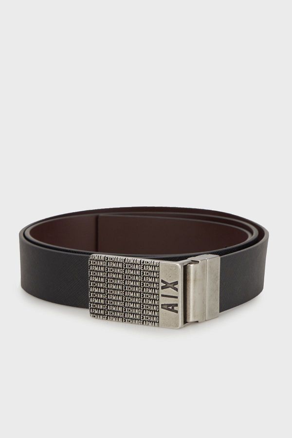 Armani Exchange Men s Genuine Leather Logo Belt 951413 4F894 00222 Trendyol