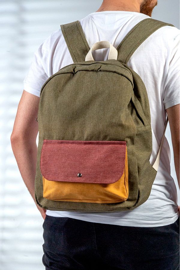 Recycled canvas backpack shop