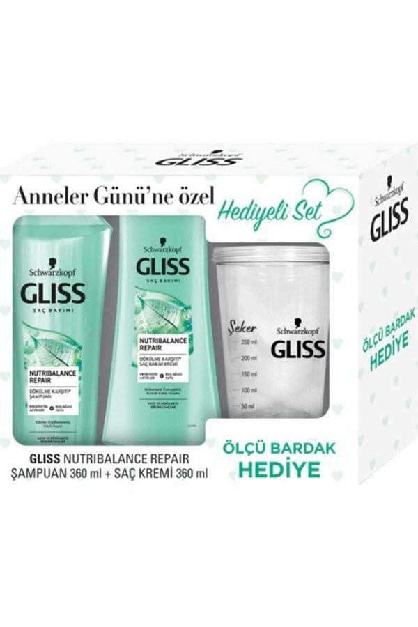 Gliss-Nutribalance 360 ml Shampoo and Conditioner Set + Size Cup 1