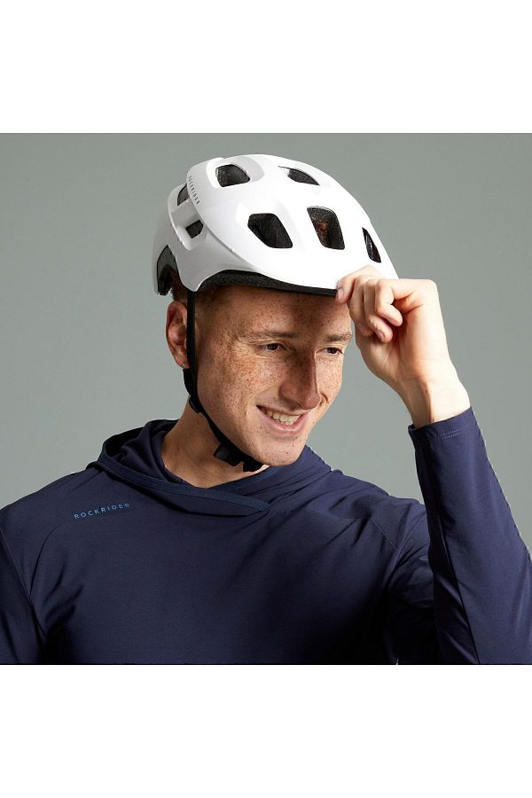 Decathlon Rockrider Mountain Bike Helmet White Expl 100 Trendyol