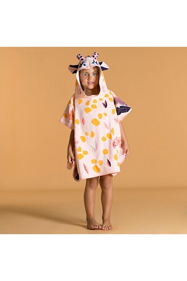 Decathlon NABAIJI Beyaz Pembe Zürafa Desenli Pamuklu Bebek Pançosu