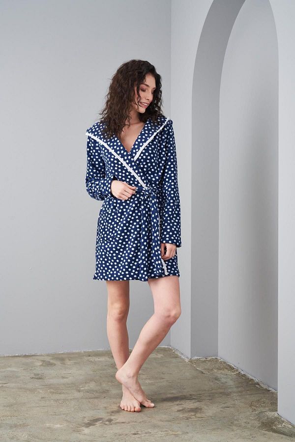 Pjs Pijama 24556 Women s Fleece Hooded Frilly Dressing Gown Trendyol