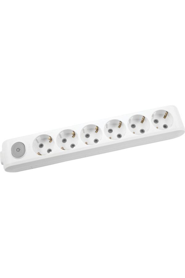 VİKO-Thestorex Multi-Let Six Sockets with Switch Grounded Child Proof with Terminal-White Gextr 657515 1