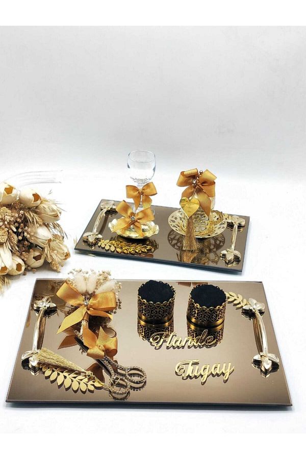ZEKAAVM-Double Promise Engagement Tray Gold 1