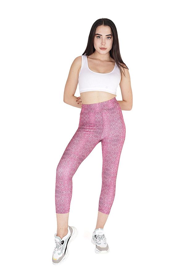 FORE SPORT Women s Pink Polka Dot High Waist Sports Leggings Trendyol