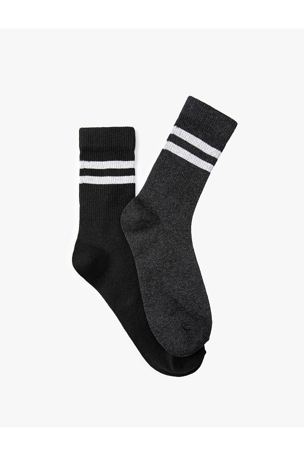 Koton-Set of 2 Socks with Stripe Pattern 1
