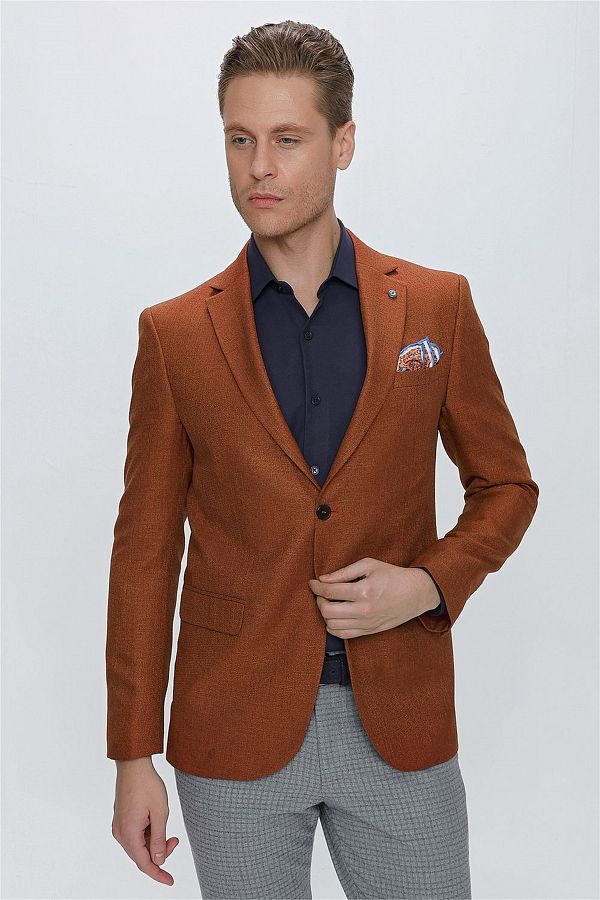 Efor C 629 Slim Fit Tan Sports Jacket Trendyol