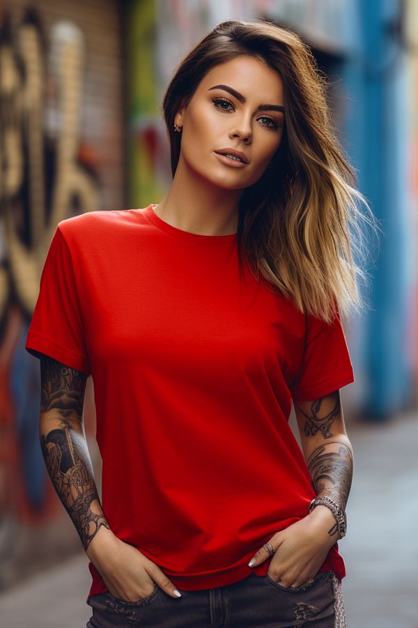 Neon red t shirt online