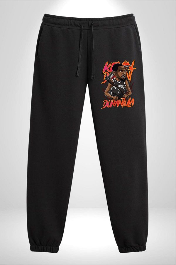 Angemiel Brooklyn Nba Star Durantula Kyrie Irving 3 Thread Men s Printed Black Sweatpants Trendyol