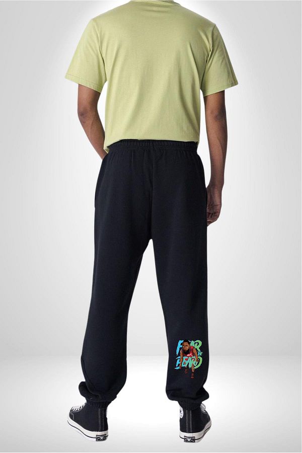 Angemiel James Harden Star 3 Men s Basketball Sweatpants Fear the Thread Beard Written Printed Black Trendyol