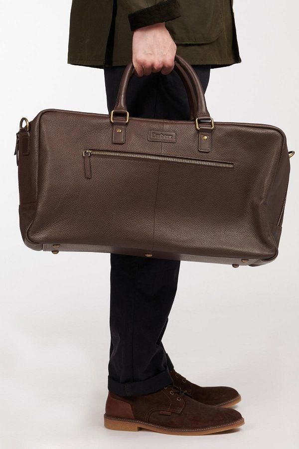 Barbour Highgate Leather Holdall Bag Br71 Brown classic Tartan Trendyol