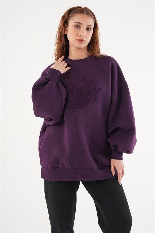 Purple velvet sweatshirt hotsell