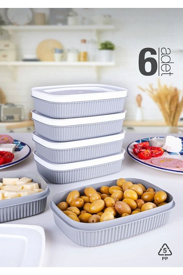 HERBORN-600 ml Breakfast and Multi-Purpose 6 Pieces Storage Container 1