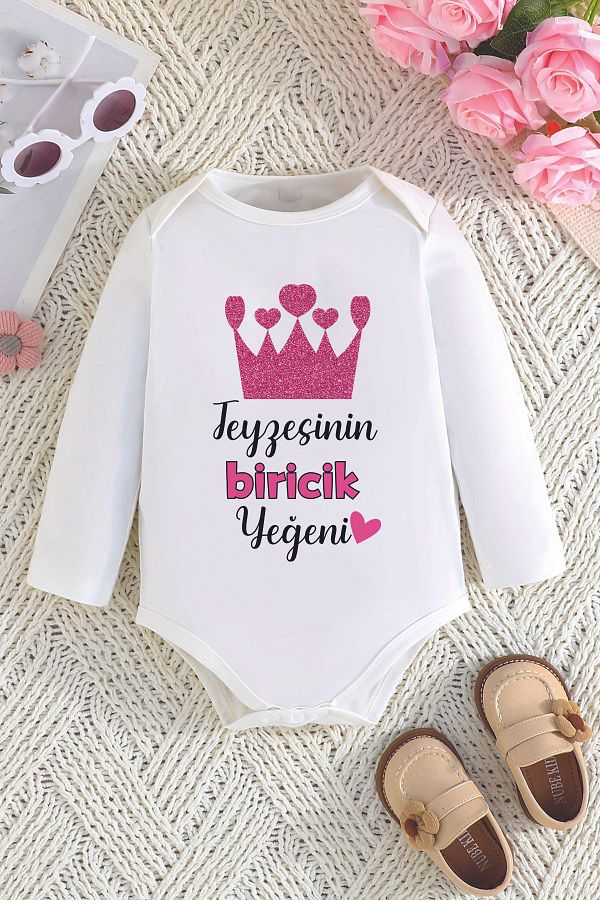 ADABEBEK-Printed Cotton Bodysuit for Baby Girl - Aunt's Unique Nephew 22632 1