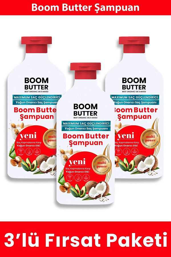 BOOM BUTTER-Triple Deal Pack - Hair Care Shampoo 1