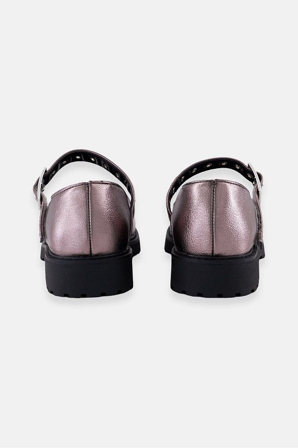 Steve Madden Kids Girl Wide Abitsy Adjustable Buckle Casual Shoes Metallic Trendyol