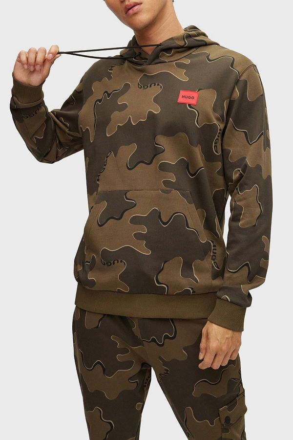Hugo Cotton Relaxed Fit Kangaroo Pocket Hooded Sweat Men's Sweat 50481363  965 - Trendyol