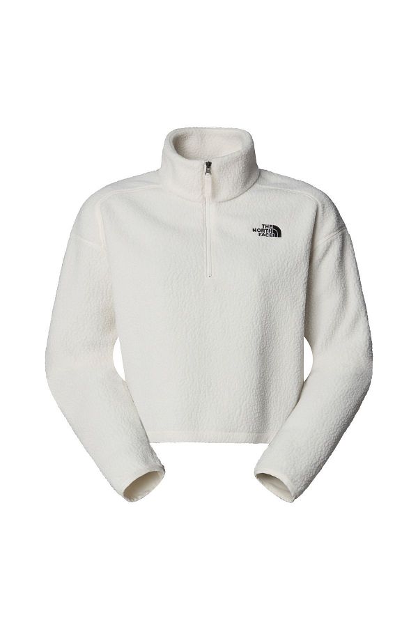 The North Face White Crop Fleece Sweatshirt Women s Nf0A5Iigqli1 Trendyol