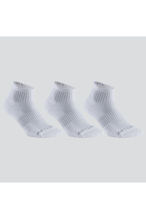 Decathlon-Artengo Tennis Socks - Medium Size Socks - Unisex - 3 Pairs - White - Rs 500 1