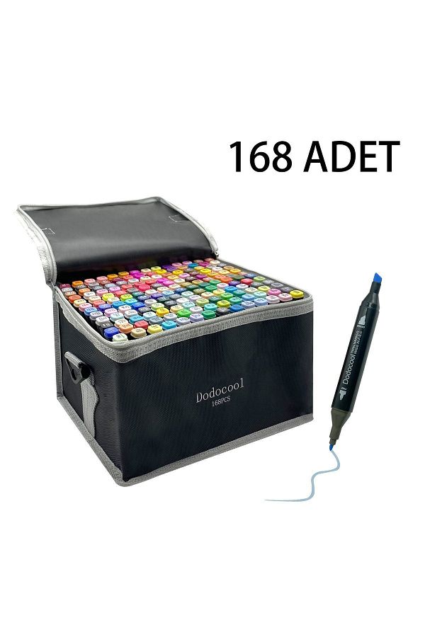 Dodocool-Set of 168 Double Ended Touch Marker Art Design Pens 1