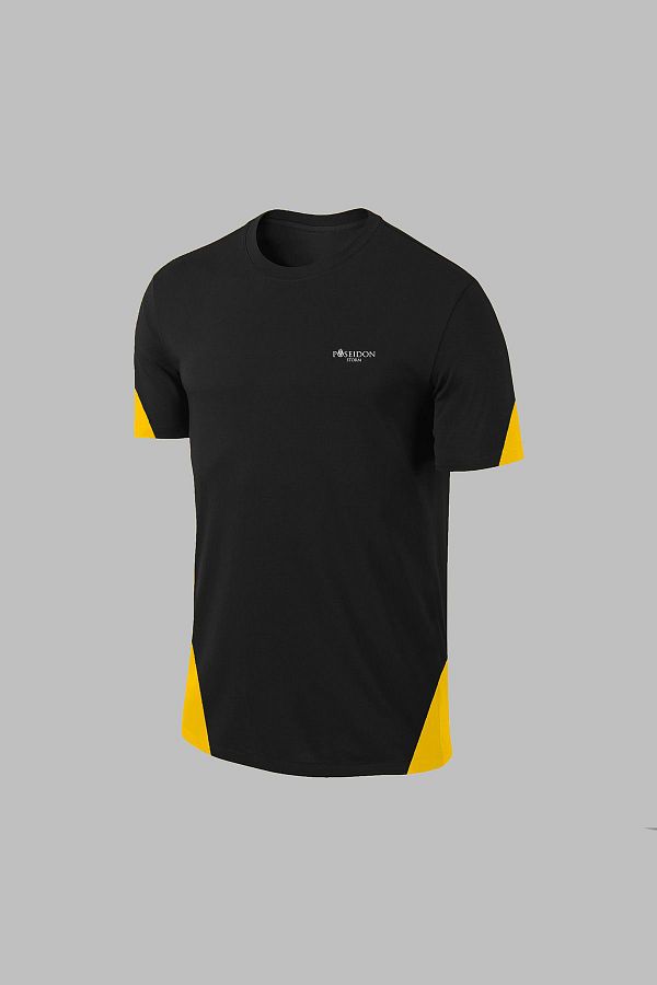 POSEIDON STORM-Мъжка черна тениска Dri-Fit - с кръгло деколте, къс ръкав, голям размер (4XL-10XL), ежедневна, удобна кройка 1