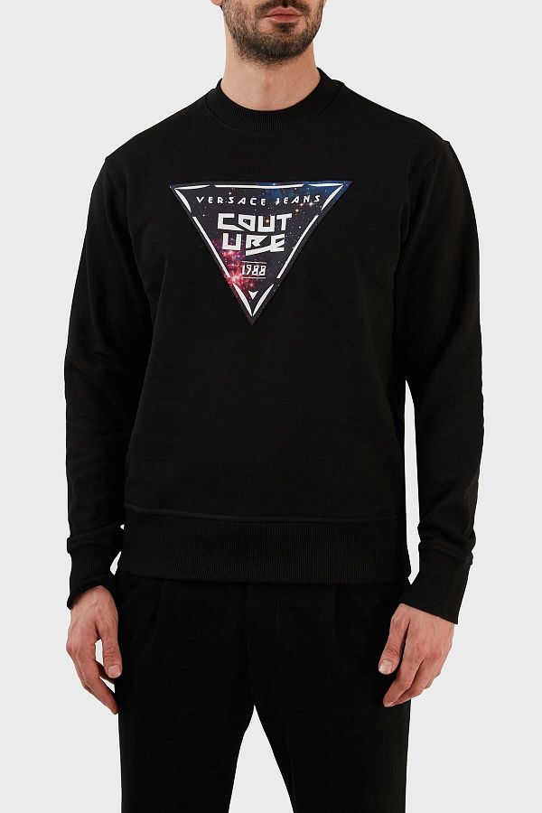 VERSACE JEANS COUTURE Versace 100 Cotton Regular Fit Crew Neck Sweat Men s Sweat 73ga f07 Cf03f 899 Trendyol