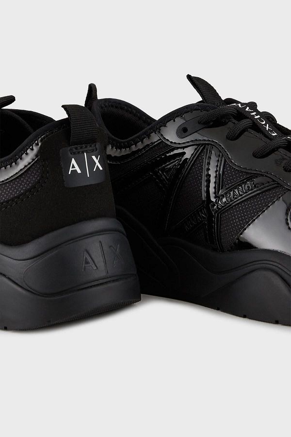 Armani exchange black sneakers top