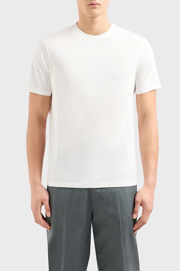 Armani Exchange-Tricou din bumbac cu decolteu rotund, cu croiala normală, tricou bărbați 3DZTJH ZJ9AZ 1116 1