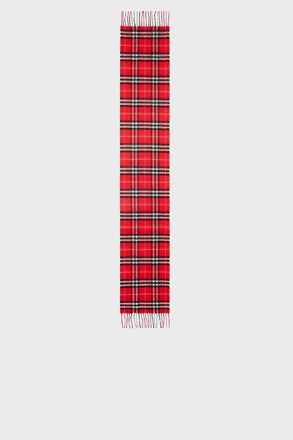 Burberry Scarf Red Patterned Trendyol