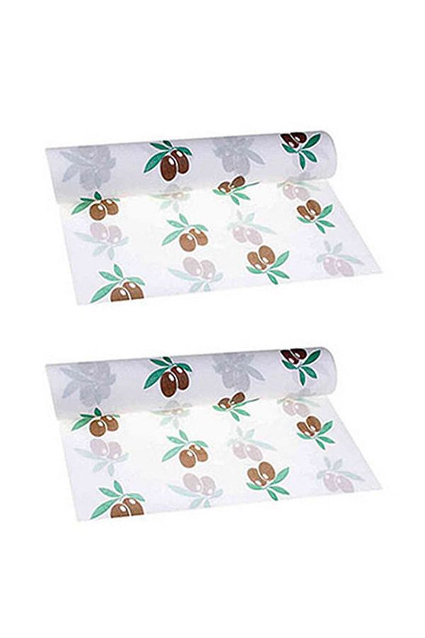 Roll-Up-Roll Paper Tablecloth Olive Patterned 100 X 150 cm 16 Sheets 2 Pieces 1